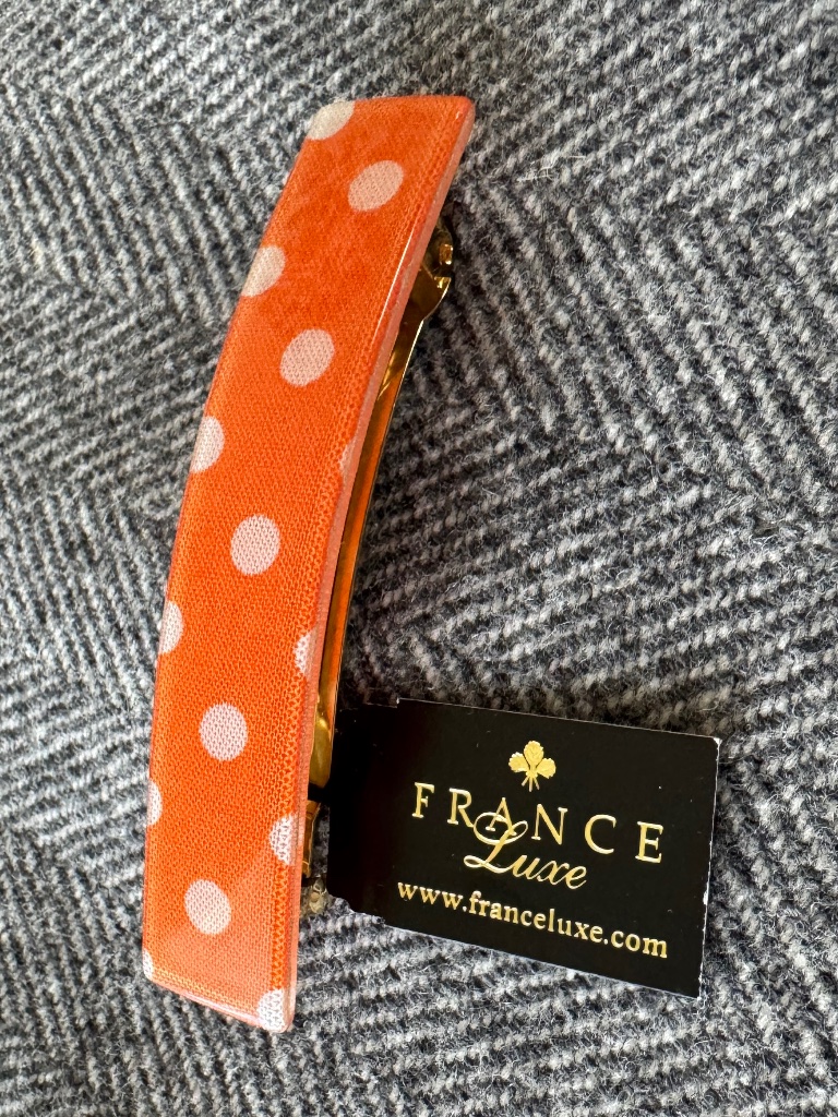 Nwt, France Luxe, Rectangle Polka Dot Barrette With French Clip — image 5 of 7